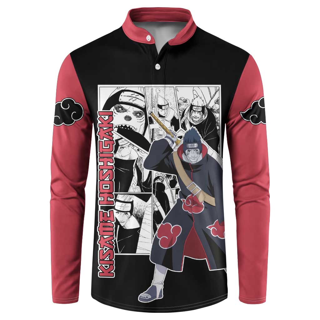 Kisame Hoshigaki - Naruto Button Sweatshirt Anime Mix Manga Style