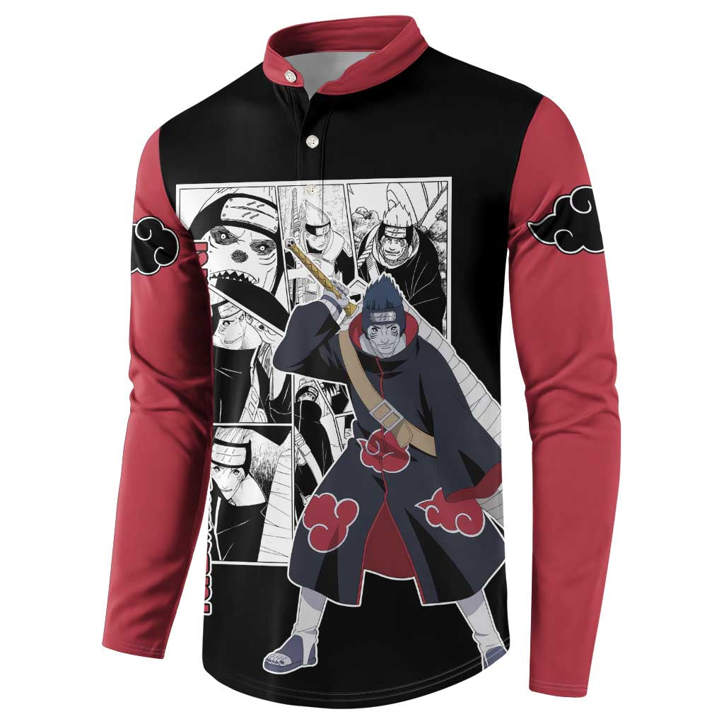 Kisame Hoshigaki - Naruto Button Sweatshirt Anime Mix Manga Style
