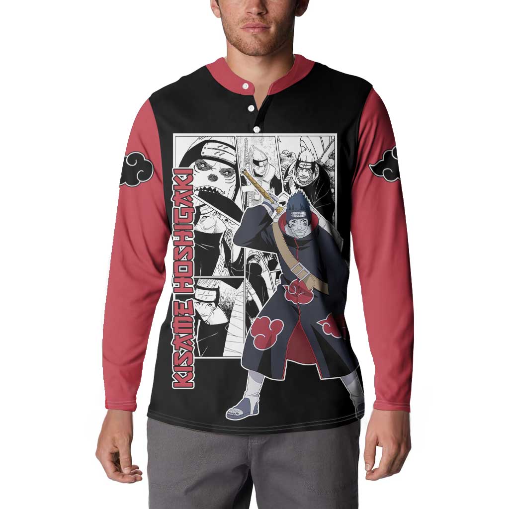 Kisame Hoshigaki - Naruto Button Sweatshirt Anime Mix Manga Style