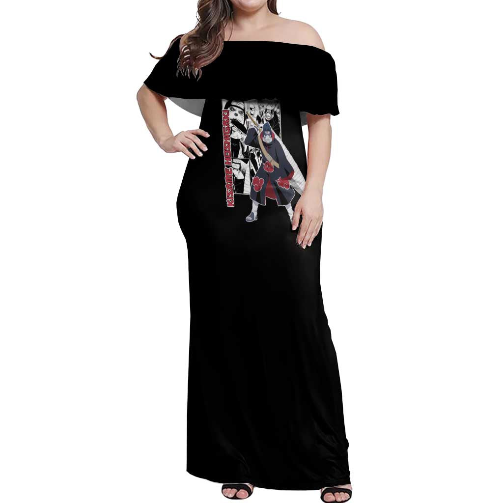 Kisame Hoshigaki - Naruto Off Shoulder Maxi Dress Anime Mix Manga Style