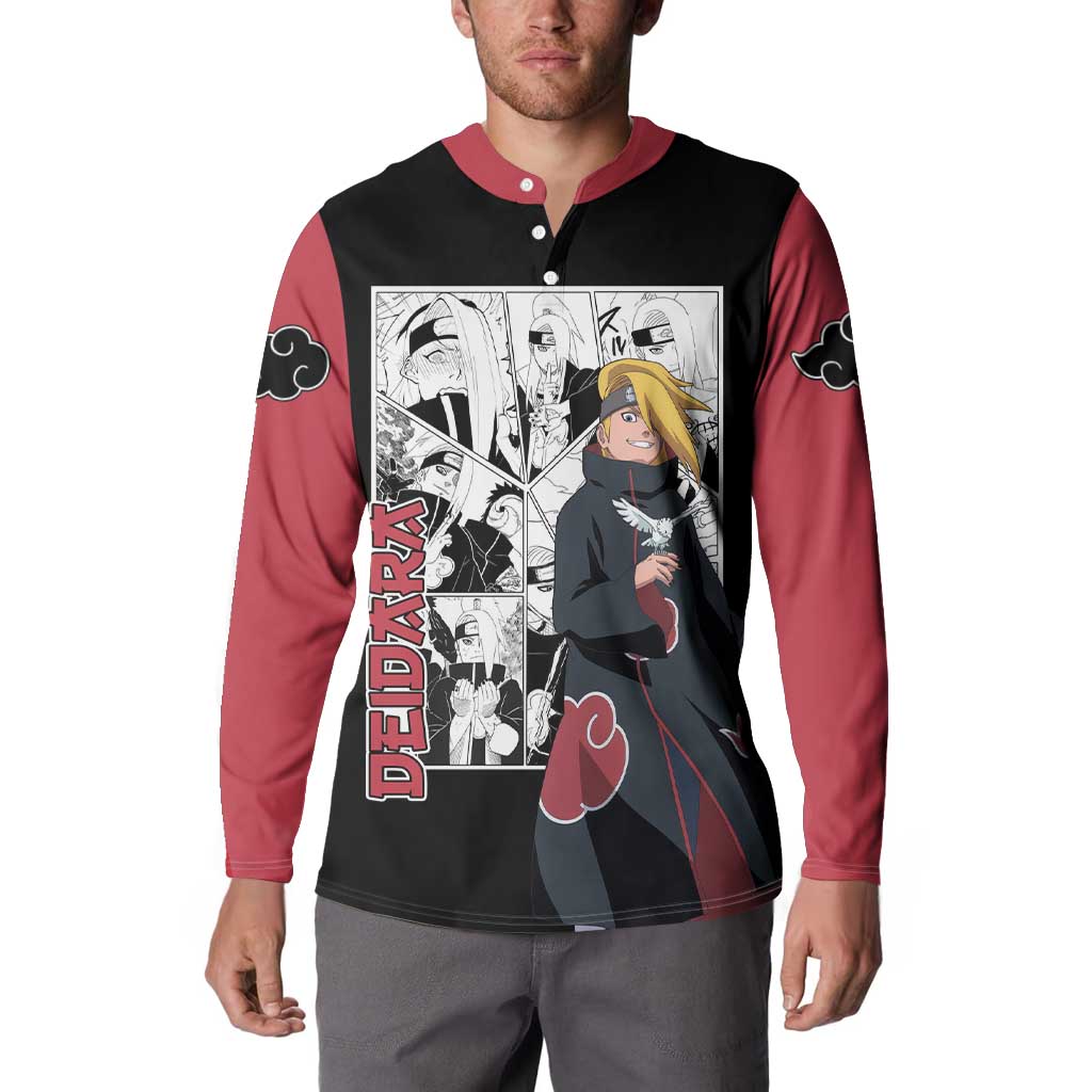 Deidara - Naruto Button Sweatshirt Anime Mix Manga Style