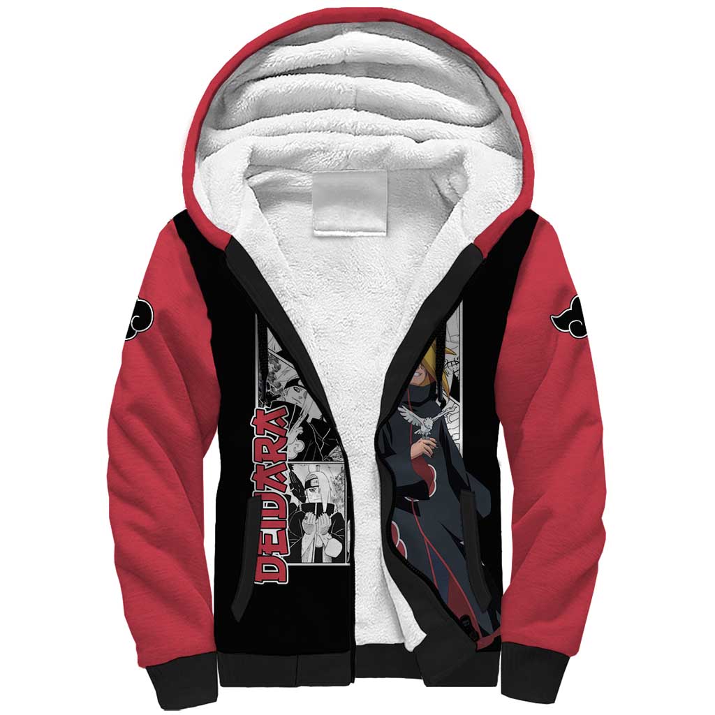 Deidara - Naruto Sherpa Hoodie Anime Mix Manga Style