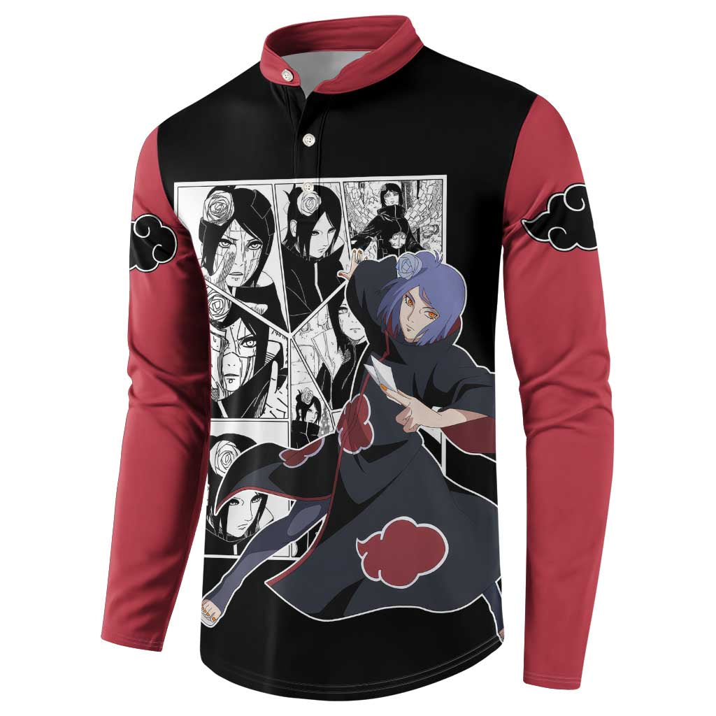 Konan - Naruto Button Sweatshirt Anime Mix Manga Style