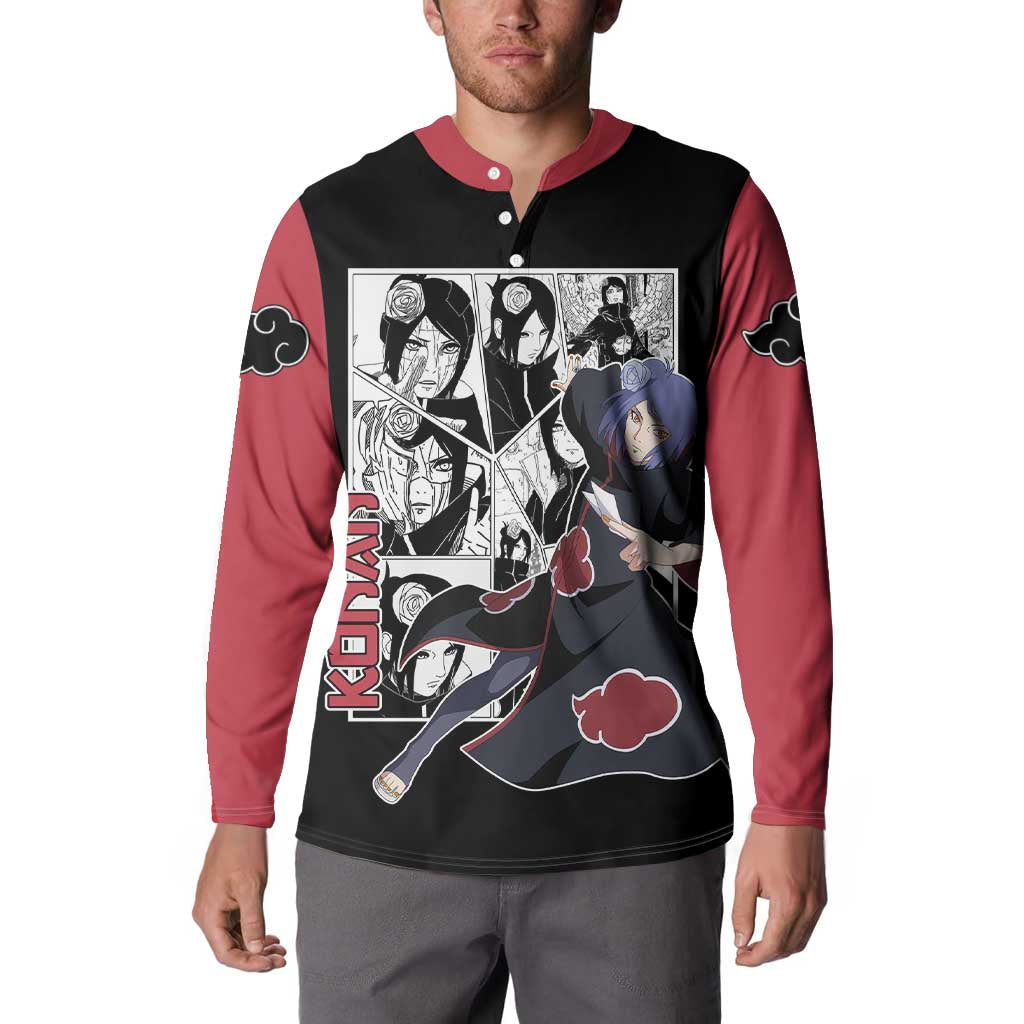 Konan - Naruto Button Sweatshirt Anime Mix Manga Style
