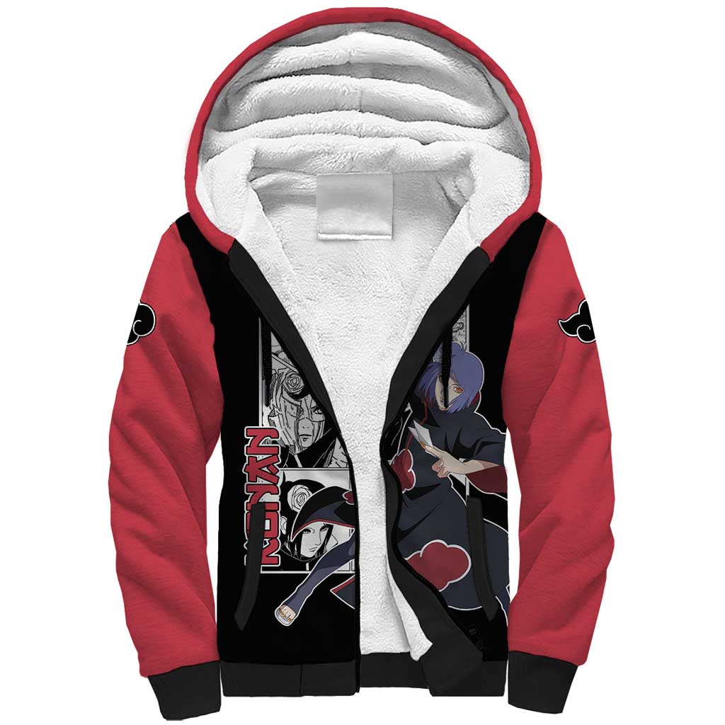 Konan - Naruto Sherpa Hoodie Anime Mix Manga Style