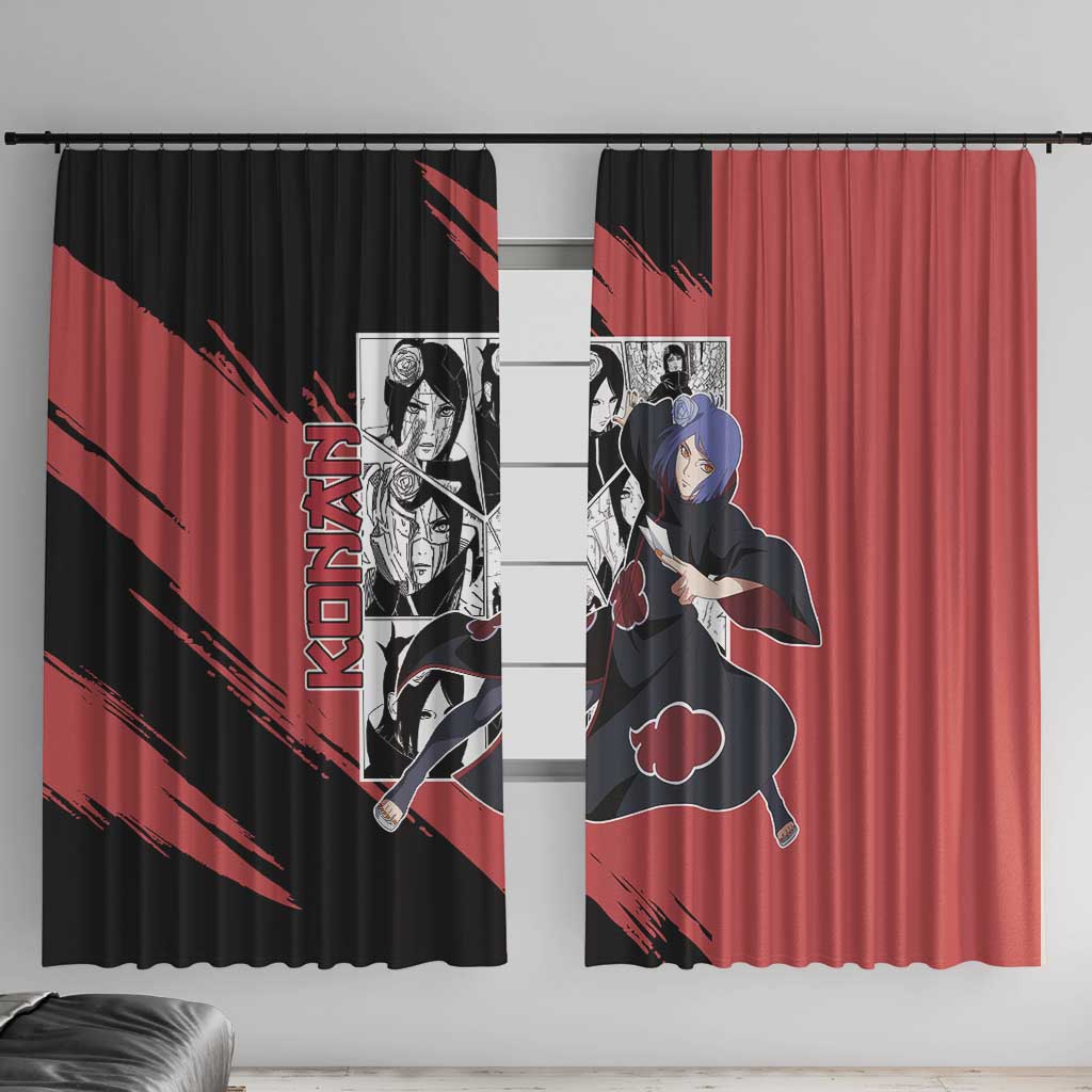 Konan - Naruto Window Curtain Anime Mix Manga Style