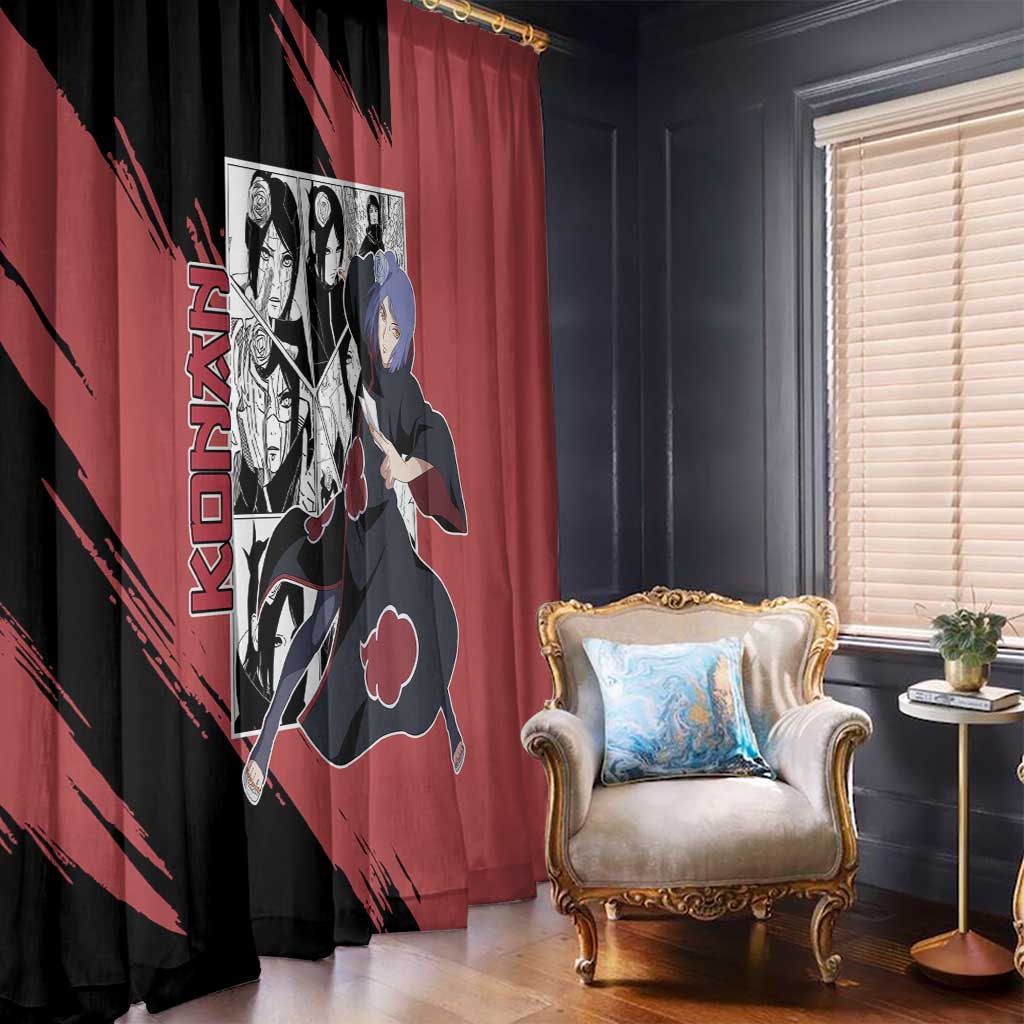 Konan - Naruto Window Curtain Anime Mix Manga Style