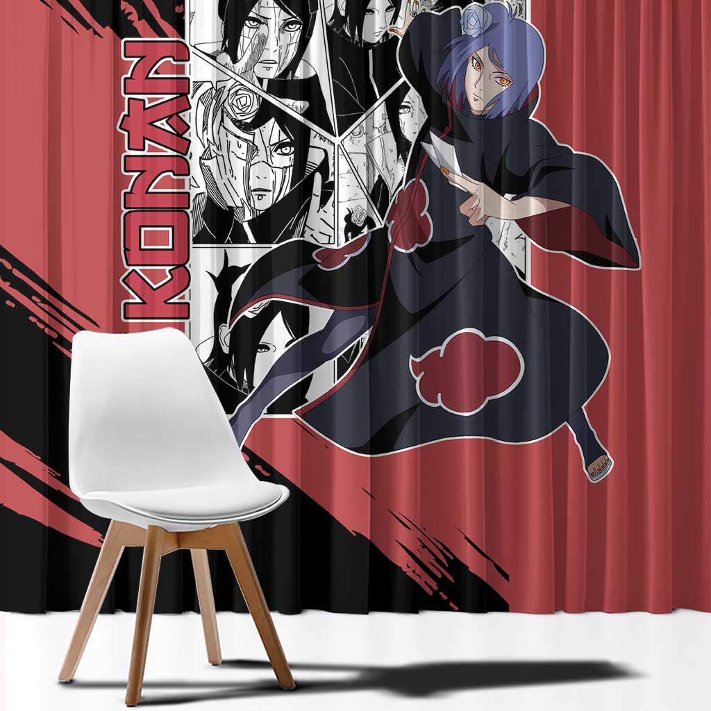Konan - Naruto Window Curtain Anime Mix Manga Style