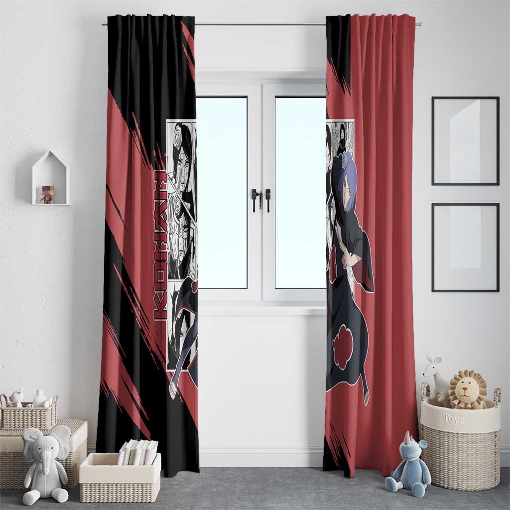 Konan - Naruto Window Curtain Anime Mix Manga Style