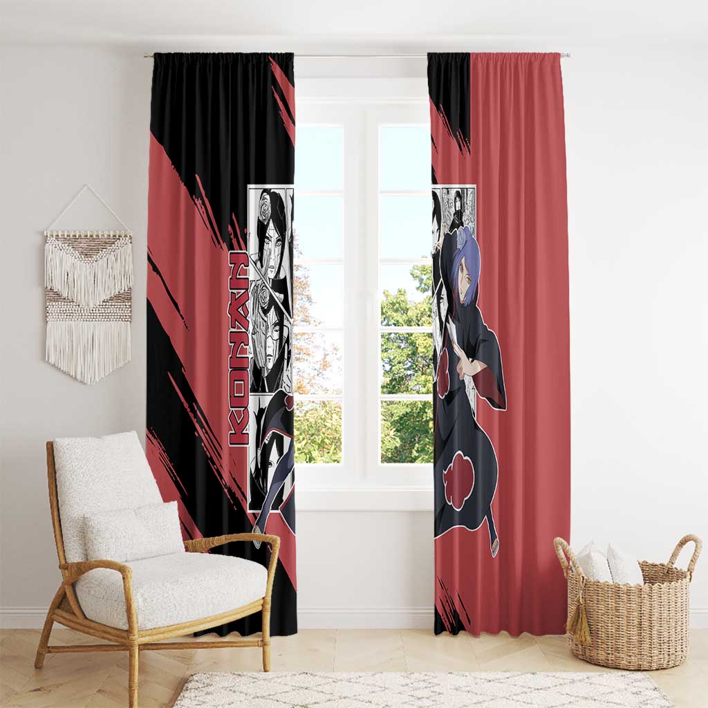 Konan - Naruto Window Curtain Anime Mix Manga Style