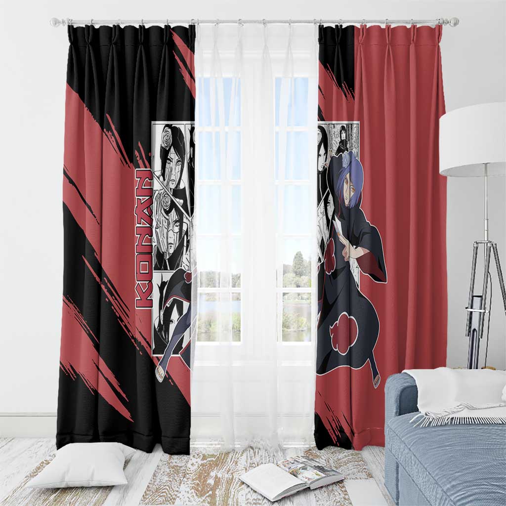 Konan - Naruto Window Curtain Anime Mix Manga Style