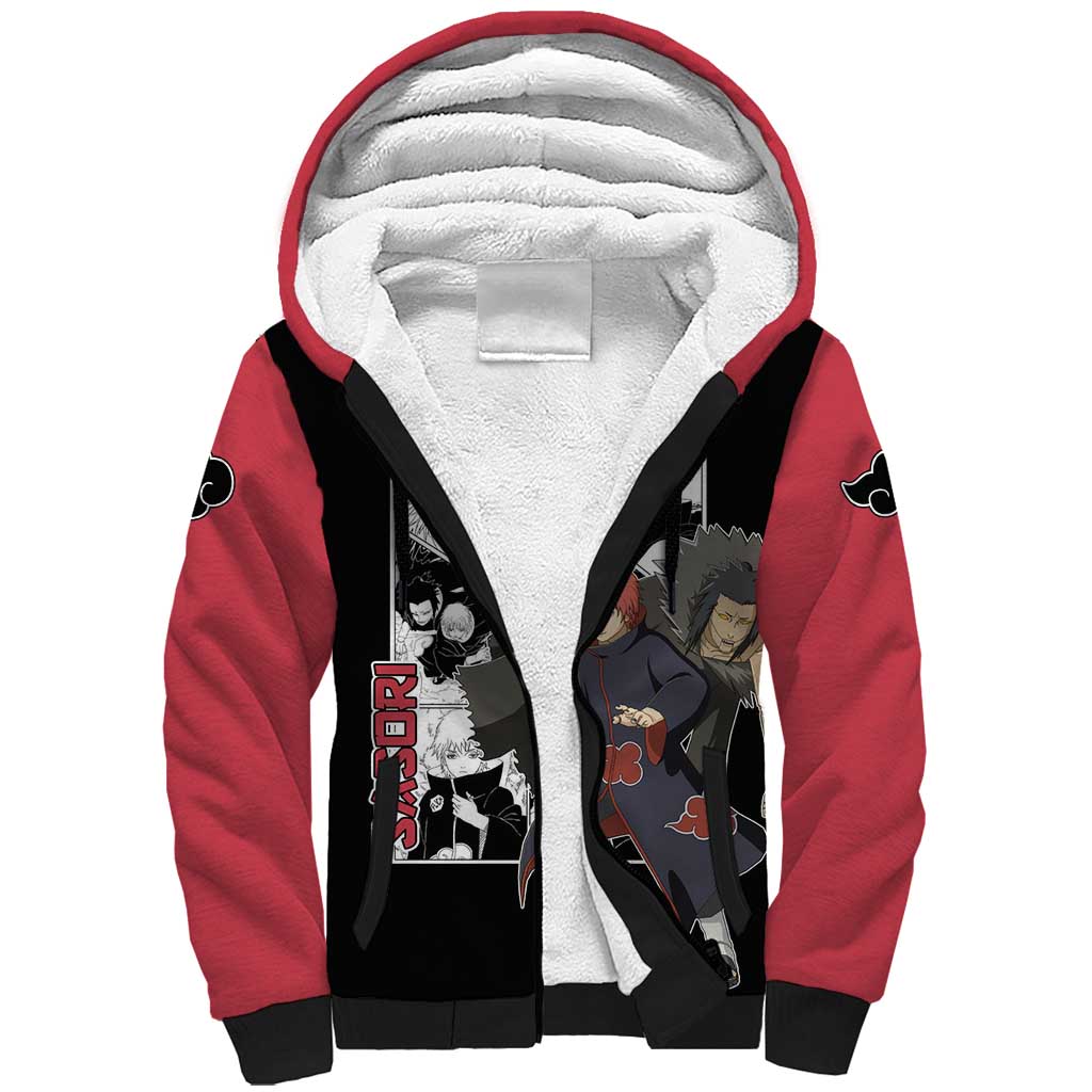 Sasori - Naruto Sherpa Hoodie Anime Mix Manga Style