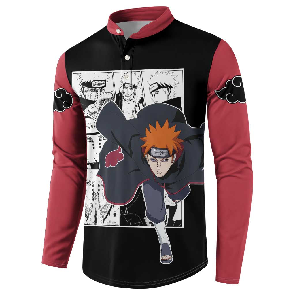 Pain - Naruto Button Sweatshirt Anime Mix Manga Style