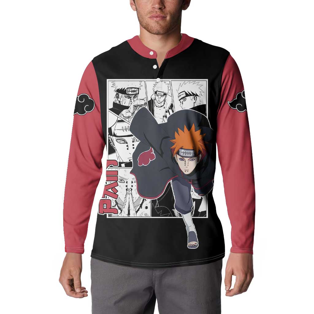 Pain - Naruto Button Sweatshirt Anime Mix Manga Style