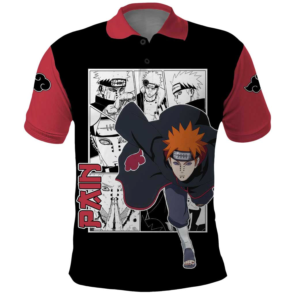 Pain - Naruto Polo Shirt Anime Mix Manga Style