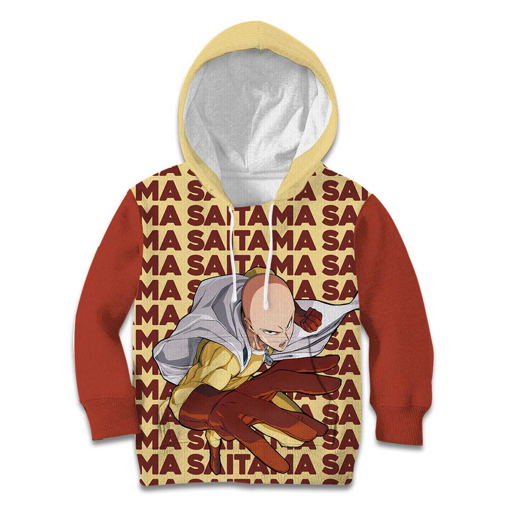 Saitama - One Punch Man Kid Hoodie Anime Text Pattern Style