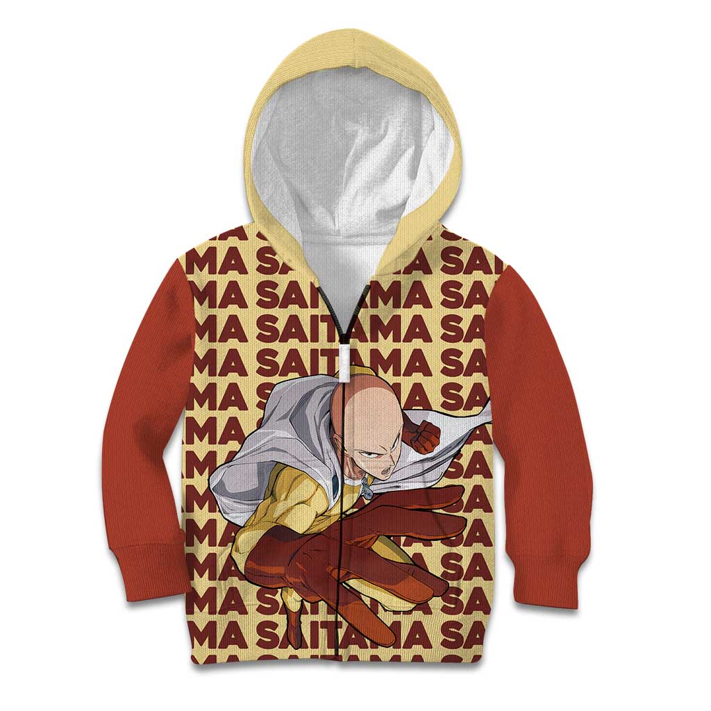 Saitama - One Punch Man Kid Hoodie Anime Text Pattern Style