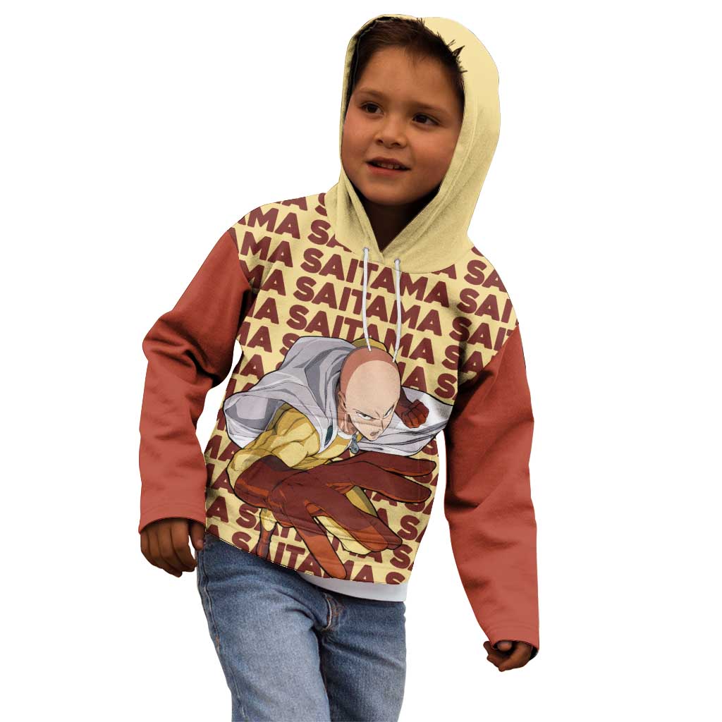 Saitama - One Punch Man Kid Hoodie Anime Text Pattern Style