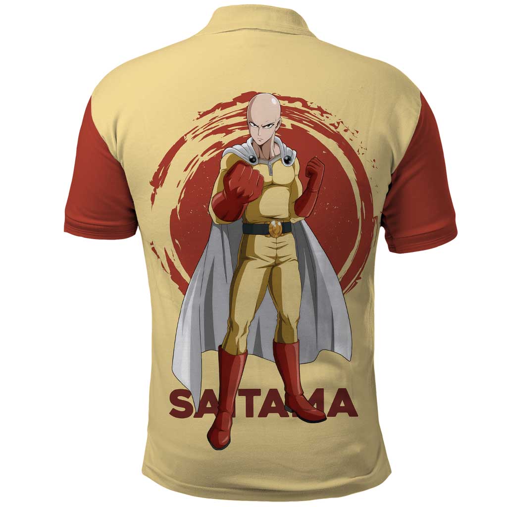 Saitama - One Punch Man Polo Shirt Anime Text Pattern Style