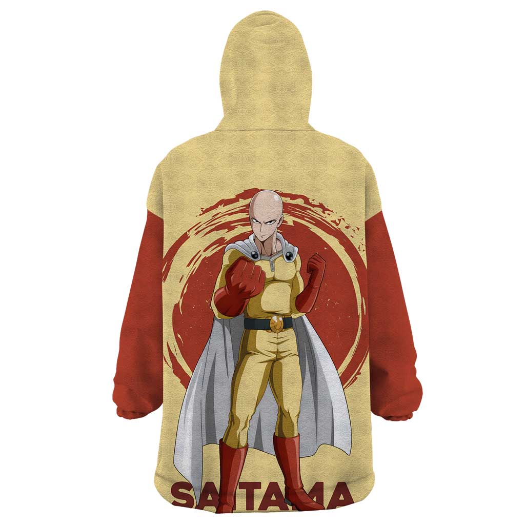 Saitama - One Punch Man Wearable Blanket Hoodie Anime Text Pattern Style