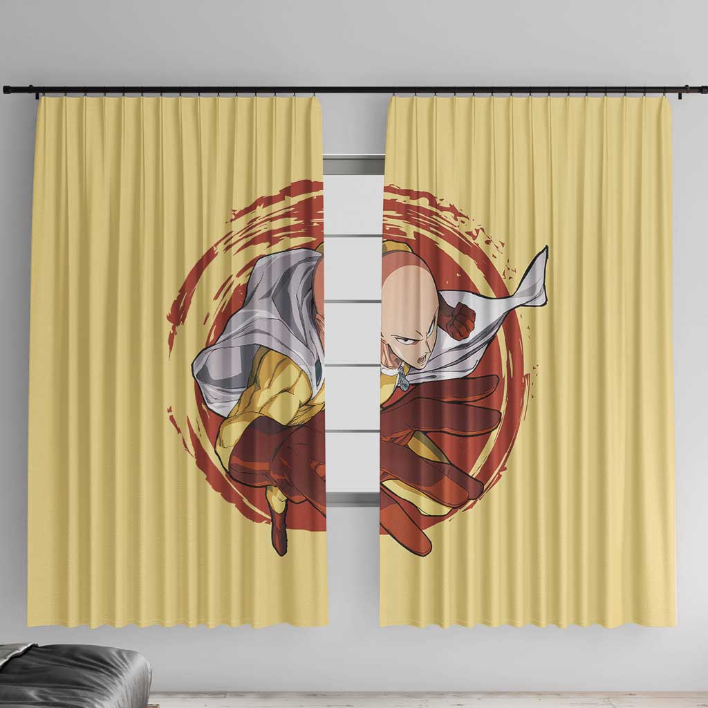 Saitama - One Punch Man Window Curtain Anime Text Pattern Style