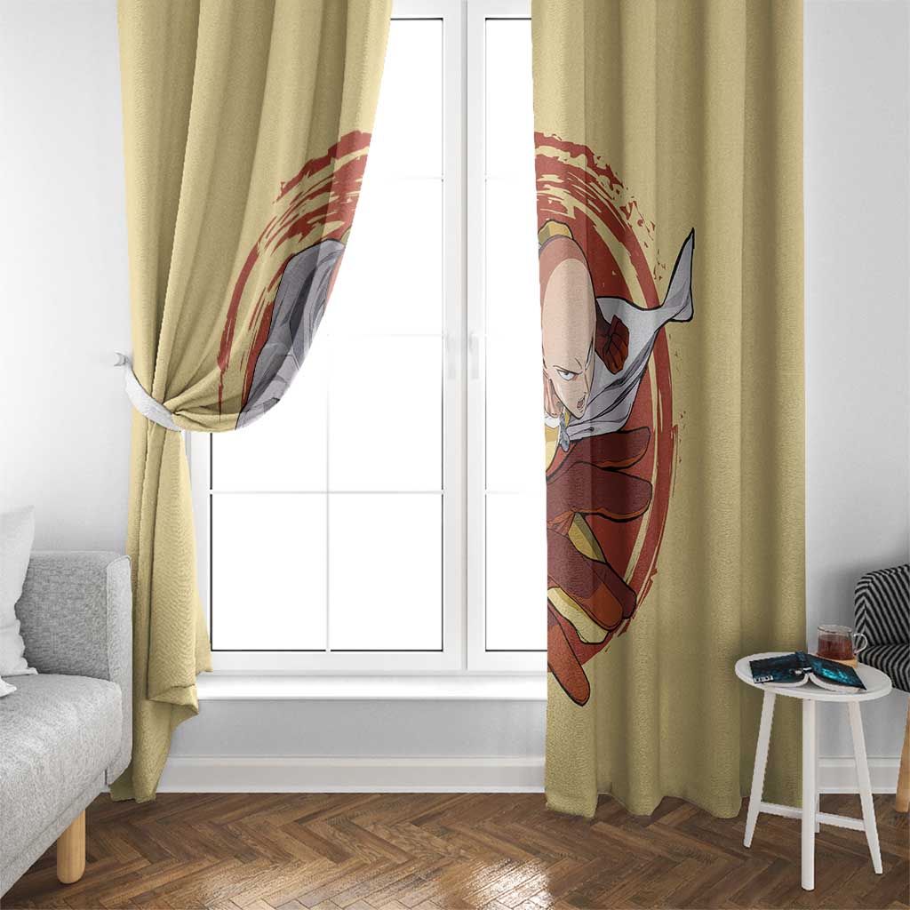 Saitama - One Punch Man Window Curtain Anime Text Pattern Style