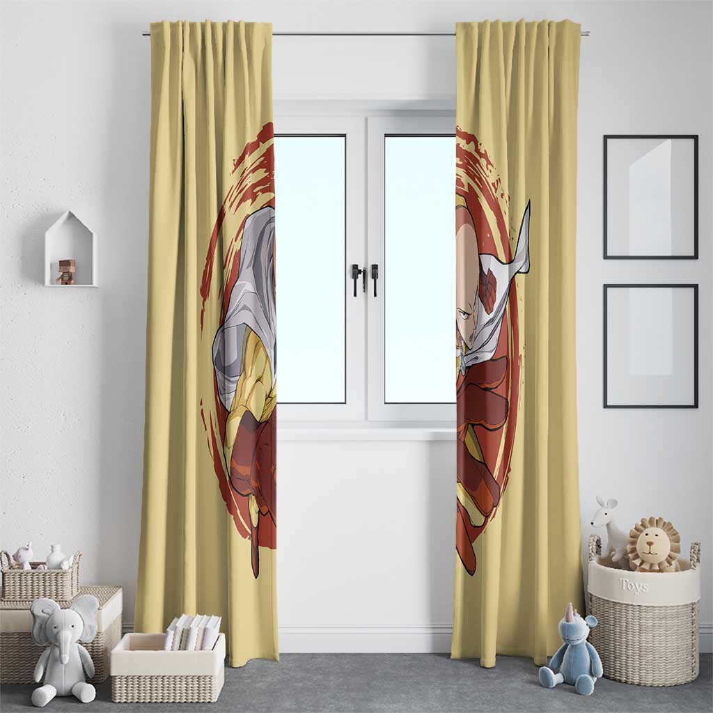 Saitama - One Punch Man Window Curtain Anime Text Pattern Style