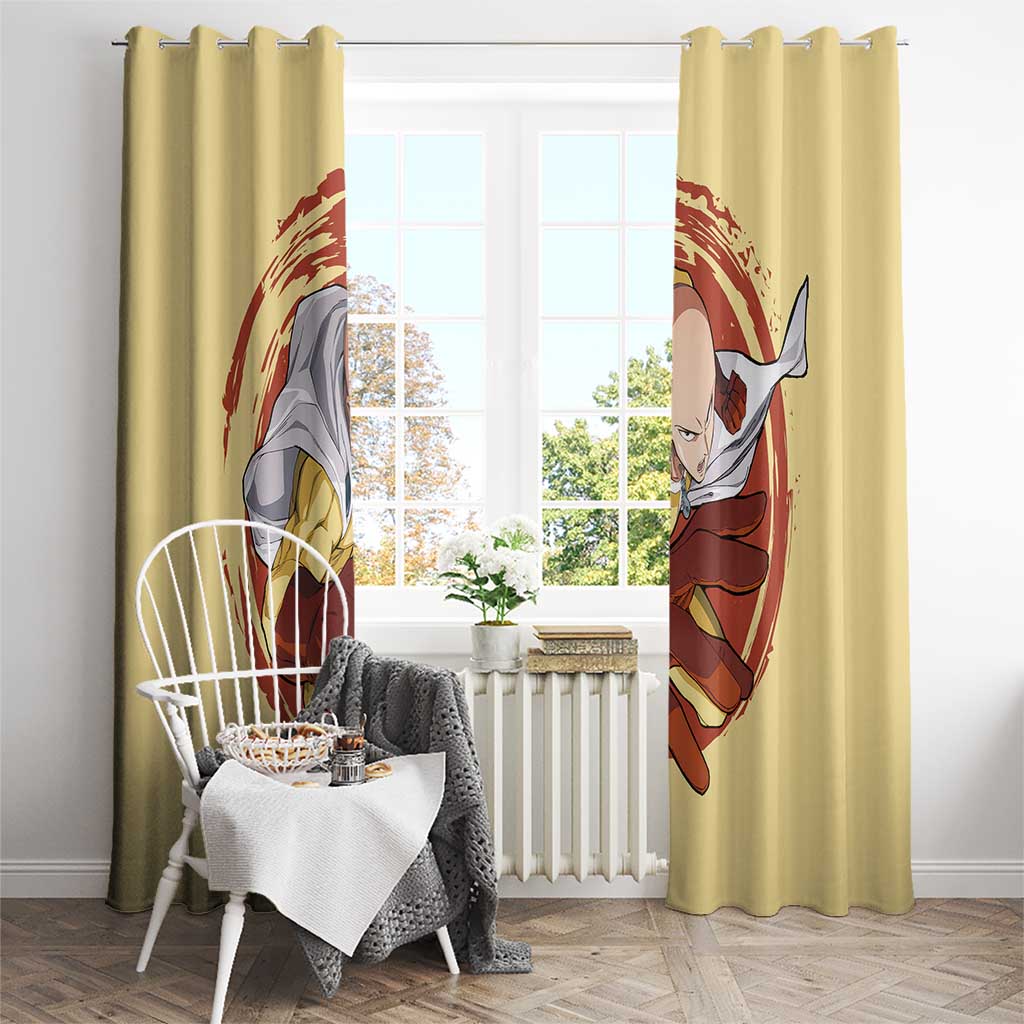 Saitama - One Punch Man Window Curtain Anime Text Pattern Style