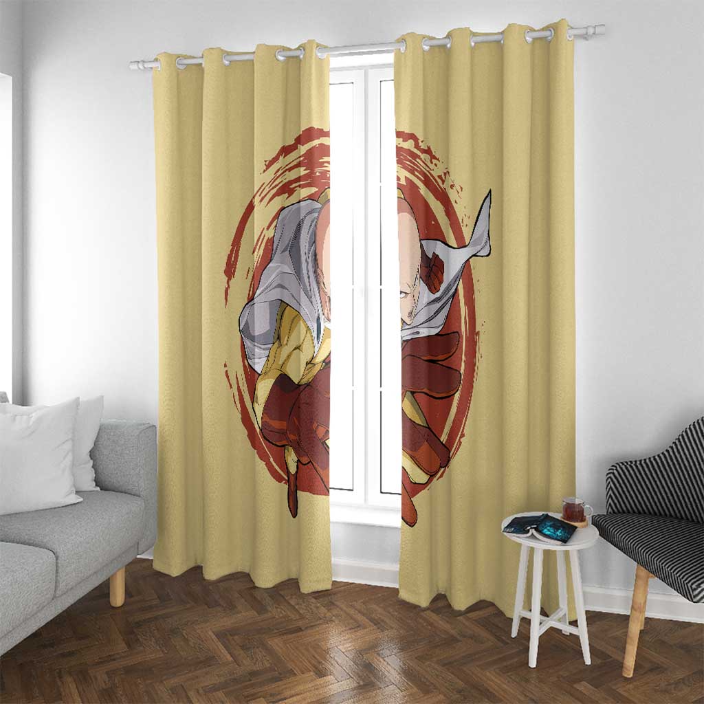 Saitama - One Punch Man Window Curtain Anime Text Pattern Style