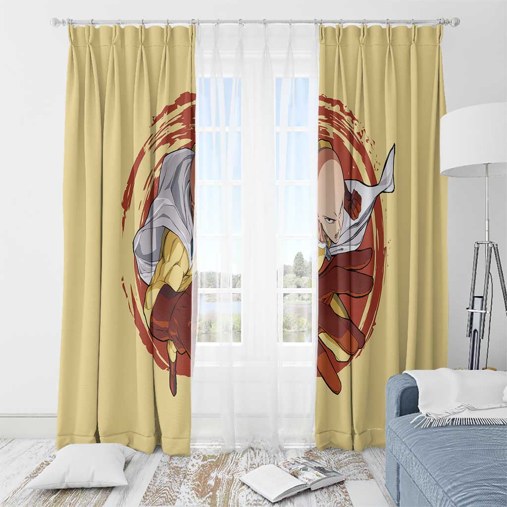 Saitama - One Punch Man Window Curtain Anime Text Pattern Style