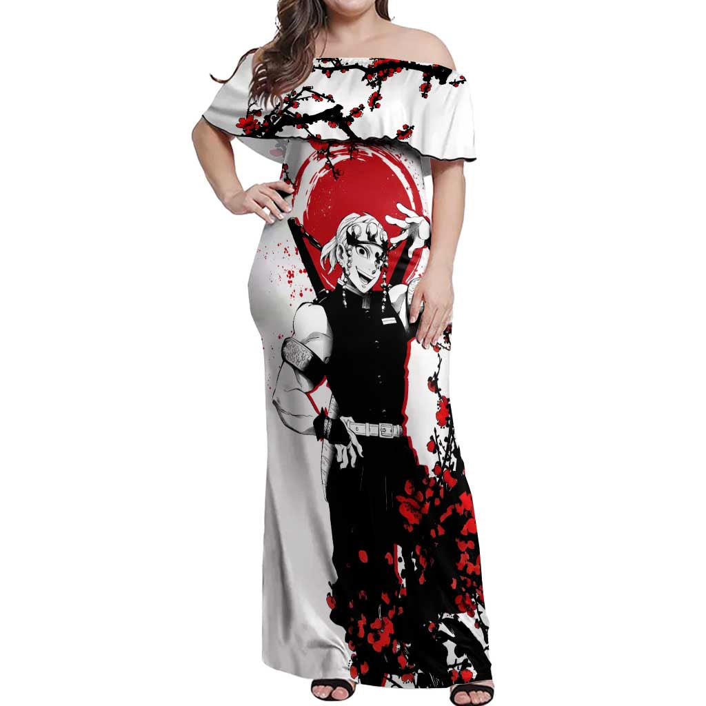 Tengen Uzui - Demon Slayer Off Shoulder Maxi Dress Anime Japan Style