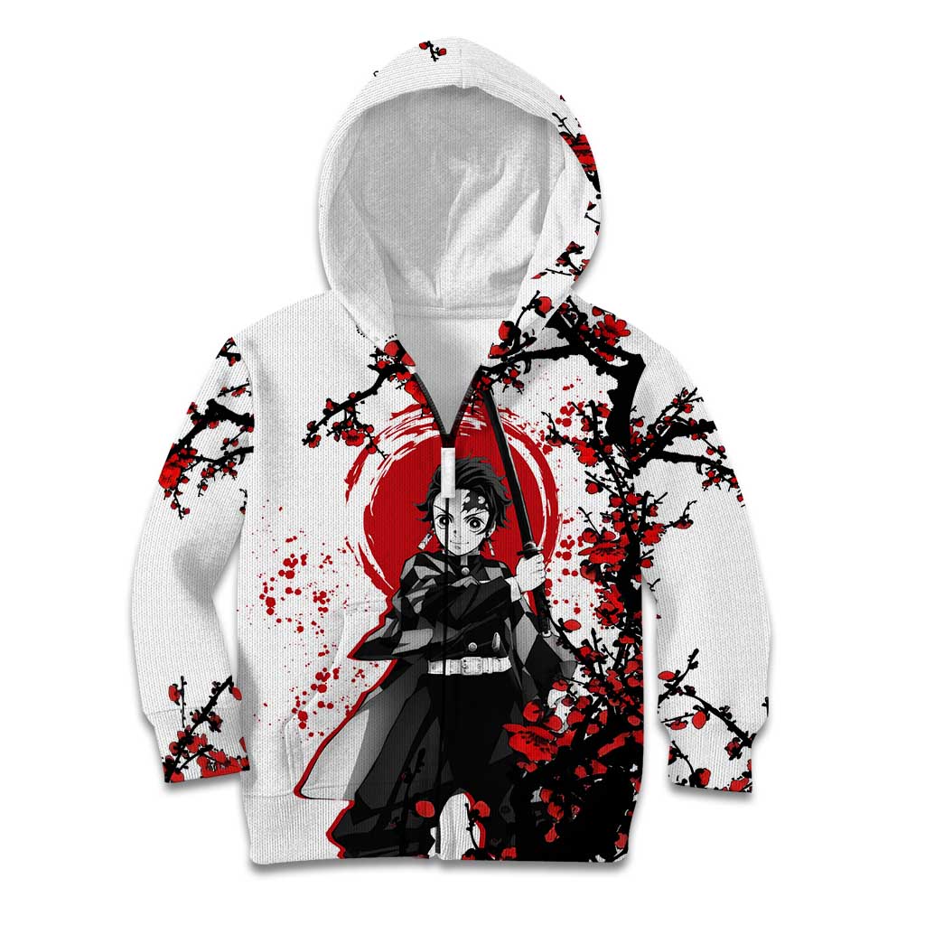 Zenitsu Agatsuma - Demon Slayer Kid Hoodie Anime Text Pattern Style
