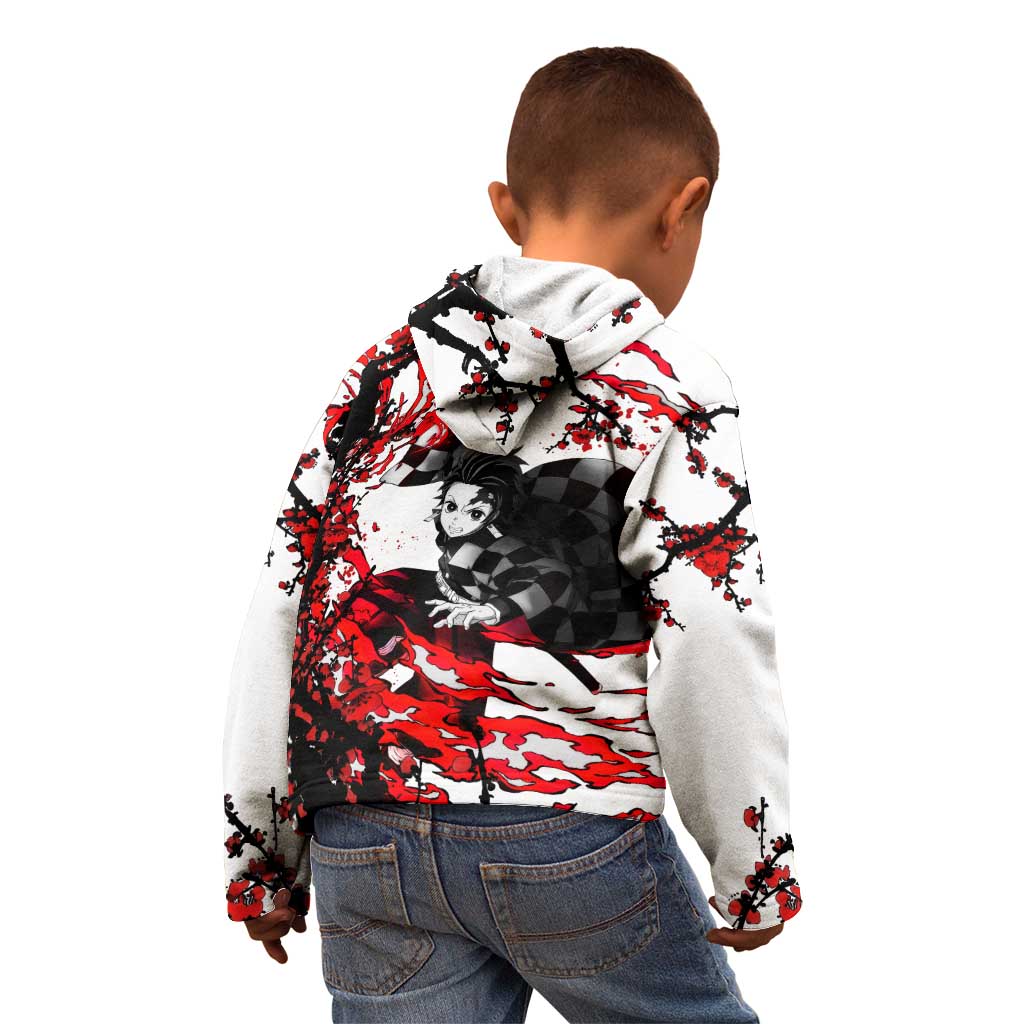 Zenitsu Agatsuma - Demon Slayer Kid Hoodie Anime Text Pattern Style