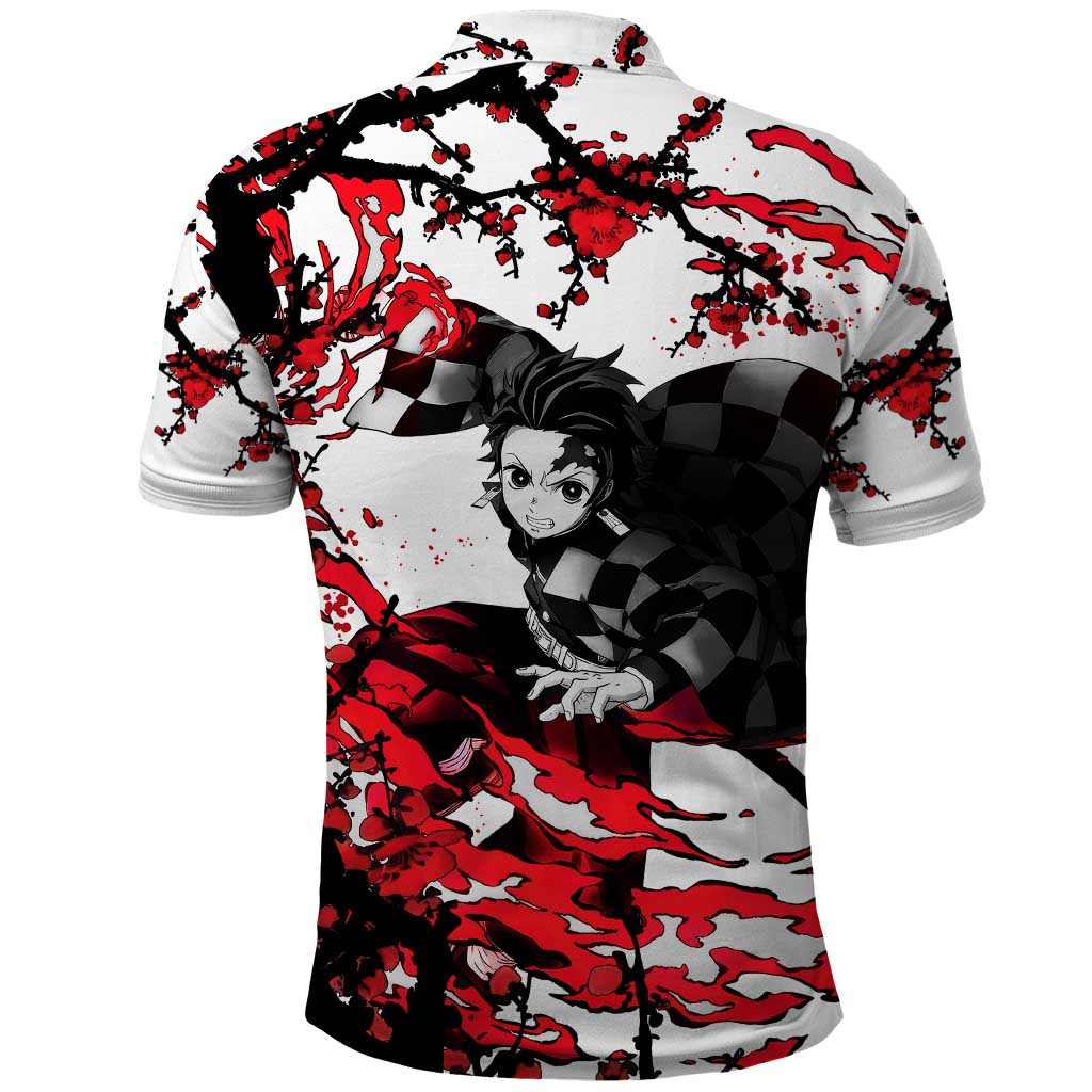 Zenitsu Agatsuma - Demon Slayer Polo Shirt Anime Text Pattern Style