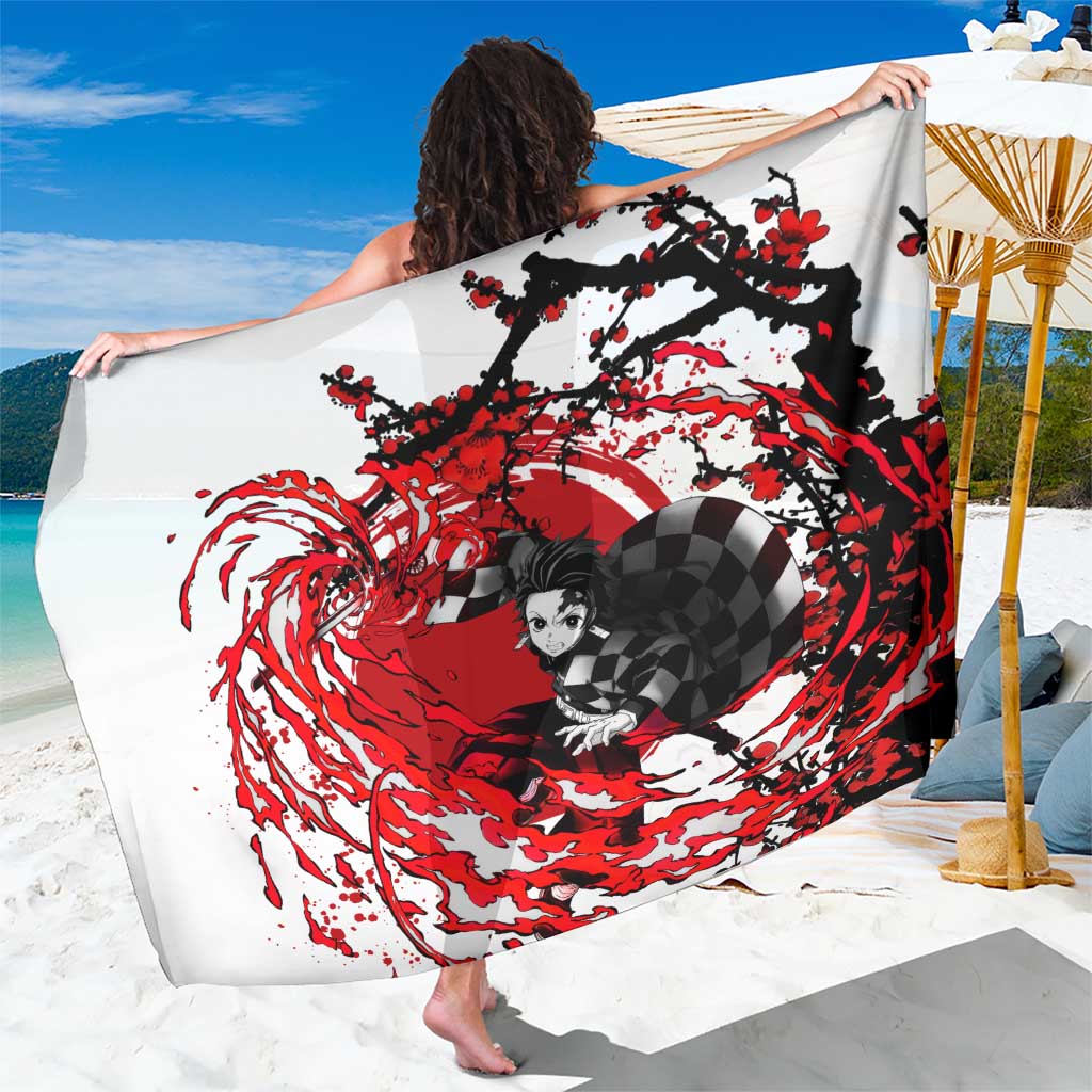 Zenitsu Agatsuma - Demon Slayer Sarong Anime Text Pattern Style