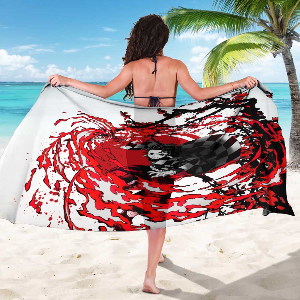Zenitsu Agatsuma - Demon Slayer Sarong Anime Text Pattern Style