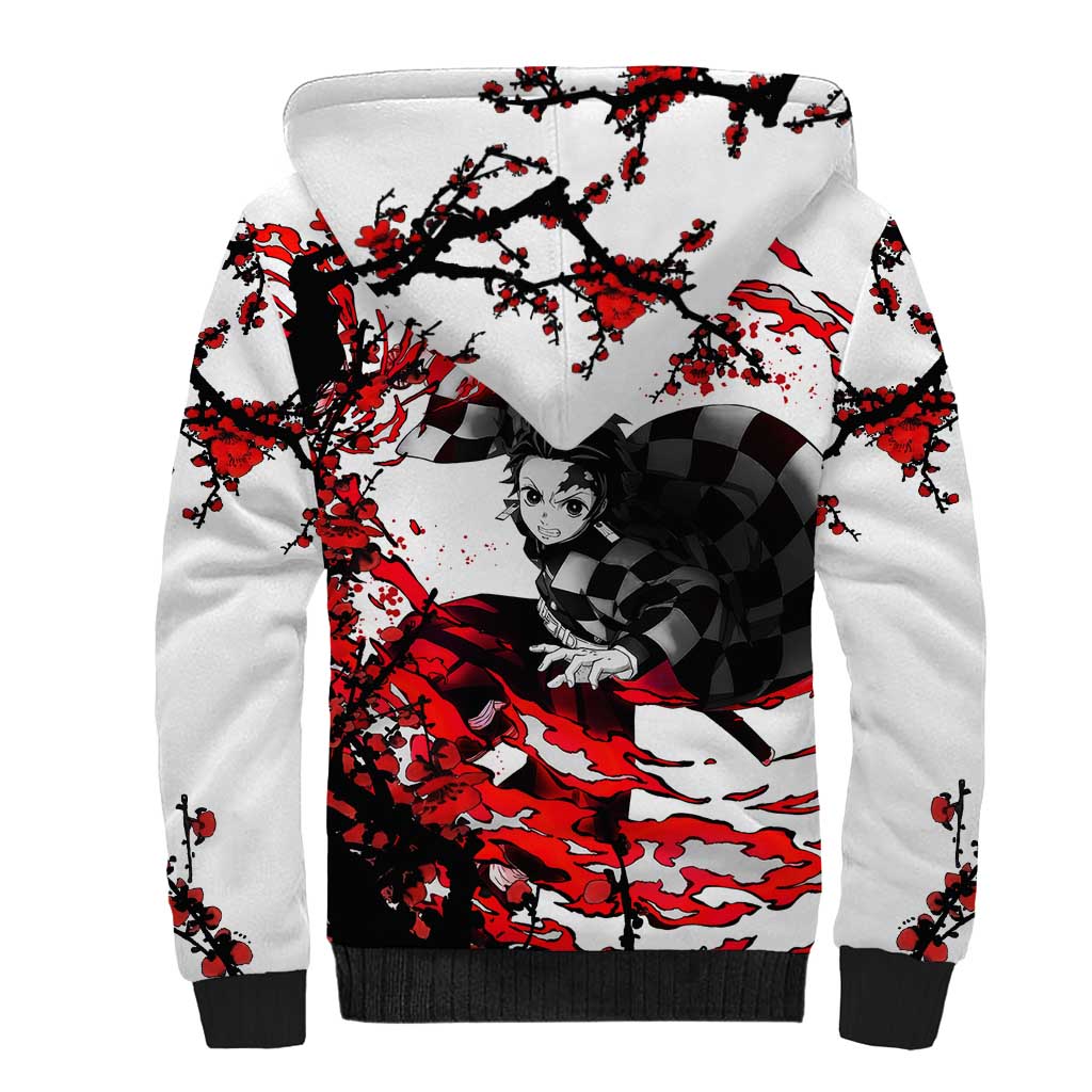 Zenitsu Agatsuma - Demon Slayer Sherpa Hoodie Anime Text Pattern Style