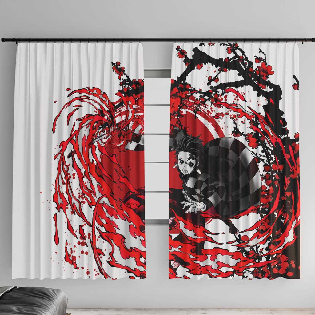 Zenitsu Agatsuma - Demon Slayer Window Curtain Anime Text Pattern Style