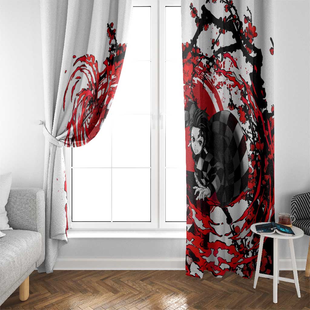 Zenitsu Agatsuma - Demon Slayer Window Curtain Anime Text Pattern Style