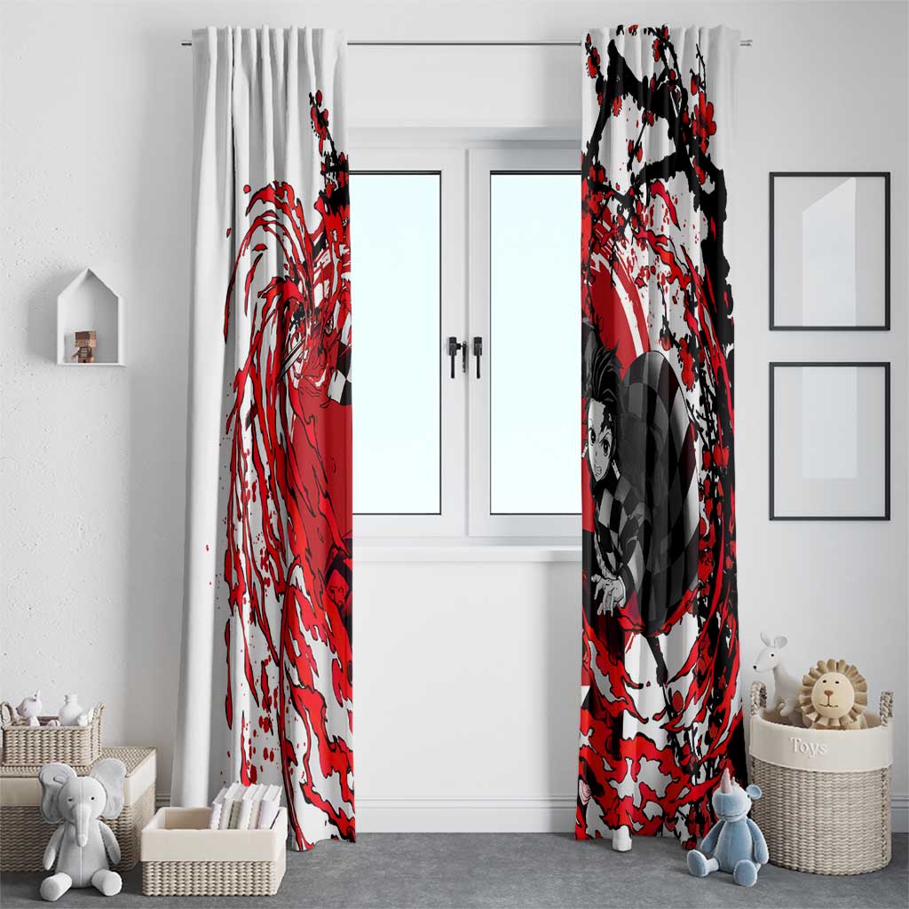 Zenitsu Agatsuma - Demon Slayer Window Curtain Anime Text Pattern Style