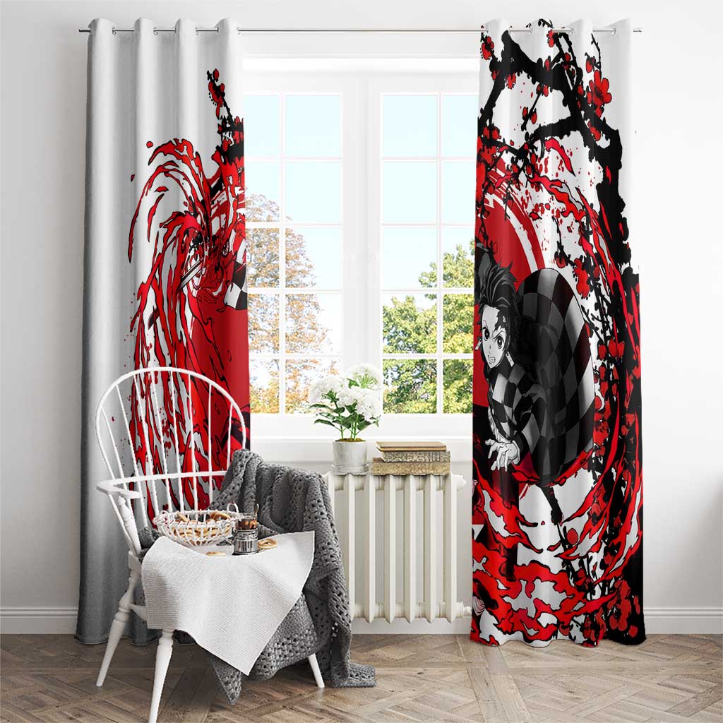 Zenitsu Agatsuma - Demon Slayer Window Curtain Anime Text Pattern Style
