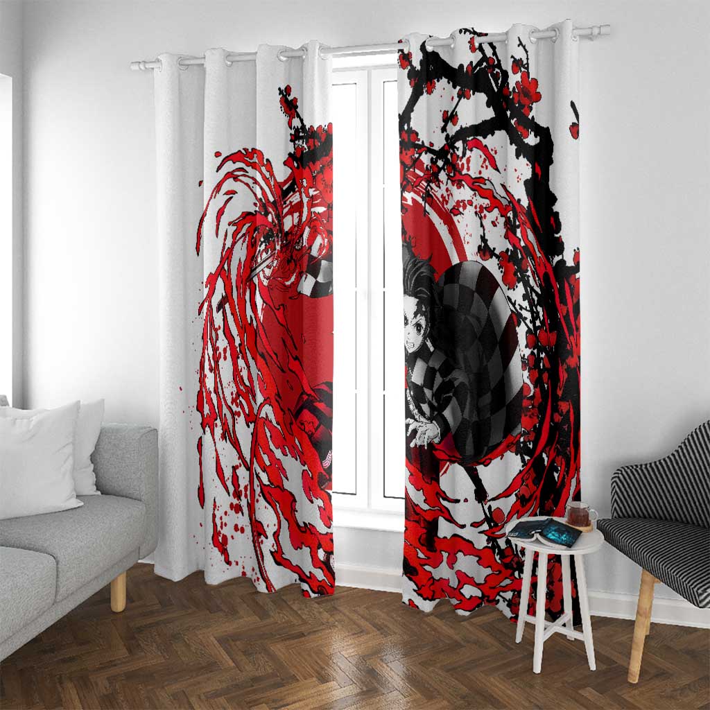 Zenitsu Agatsuma - Demon Slayer Window Curtain Anime Text Pattern Style