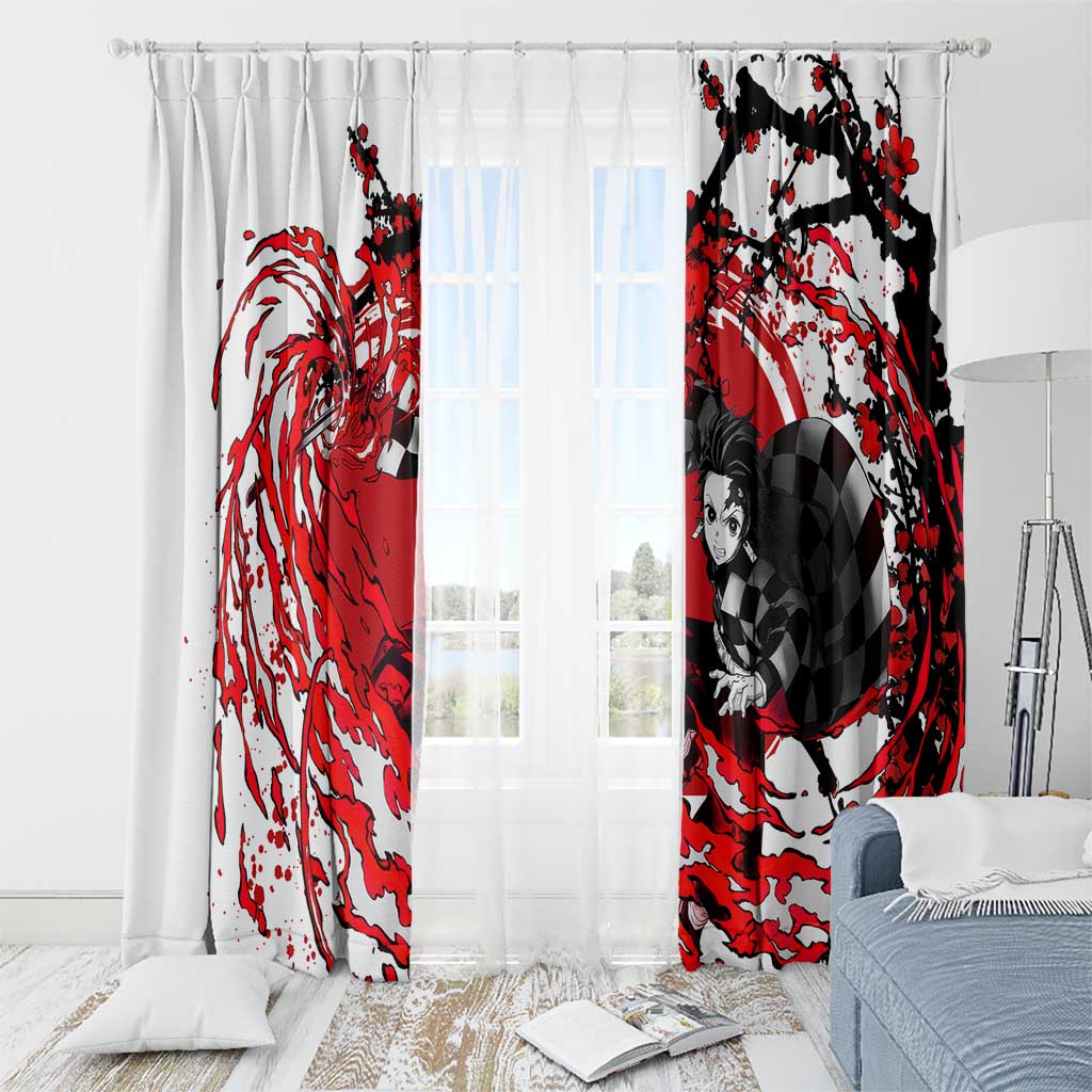 Zenitsu Agatsuma - Demon Slayer Window Curtain Anime Text Pattern Style