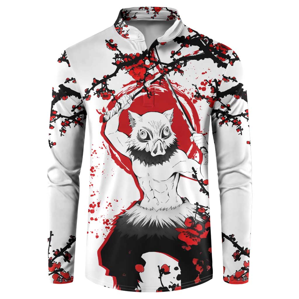 Inosuke Hashibira - Demon Slayer Button Sweatshirt Anime Japan Style
