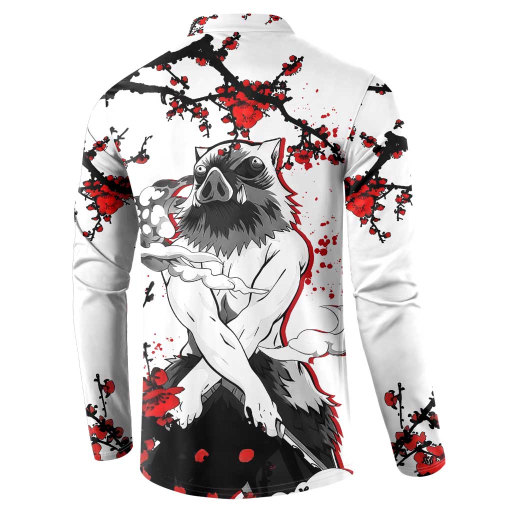 Inosuke Hashibira - Demon Slayer Button Sweatshirt Anime Japan Style