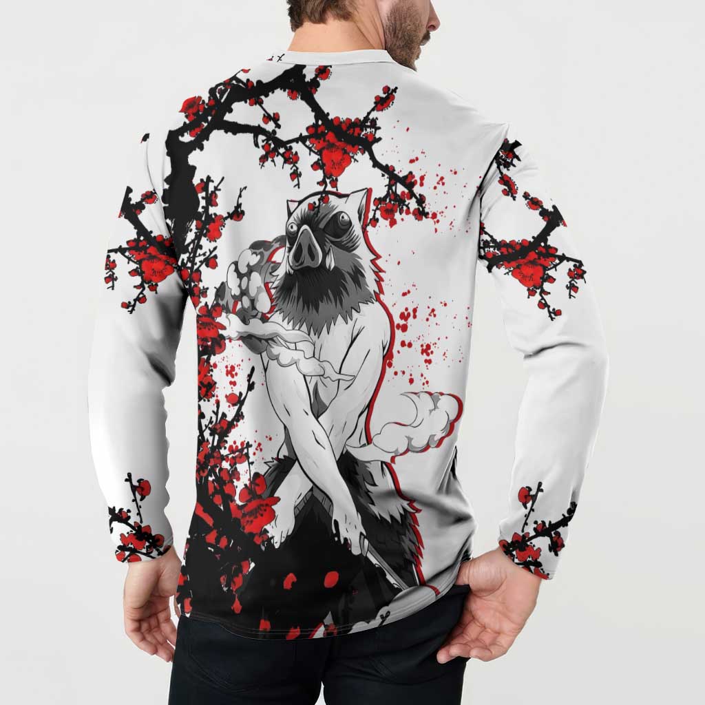 Inosuke Hashibira - Demon Slayer Button Sweatshirt Anime Japan Style
