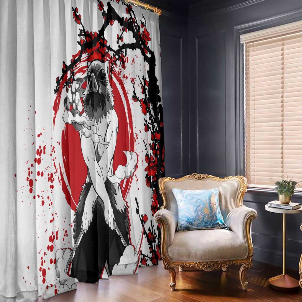 Inosuke Hashibira - Demon Slayer Window Curtain Anime Japan Style