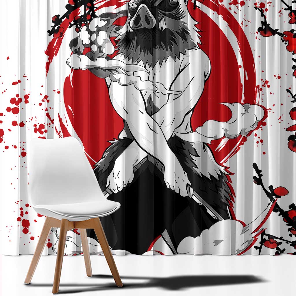 Inosuke Hashibira - Demon Slayer Window Curtain Anime Japan Style