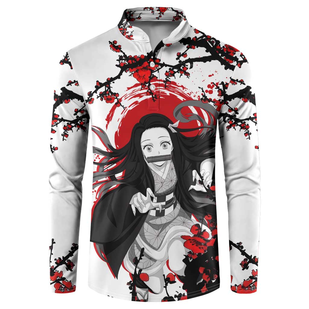 Nezuko Kamado - Demon Slayer Button Sweatshirt Anime Japan Style