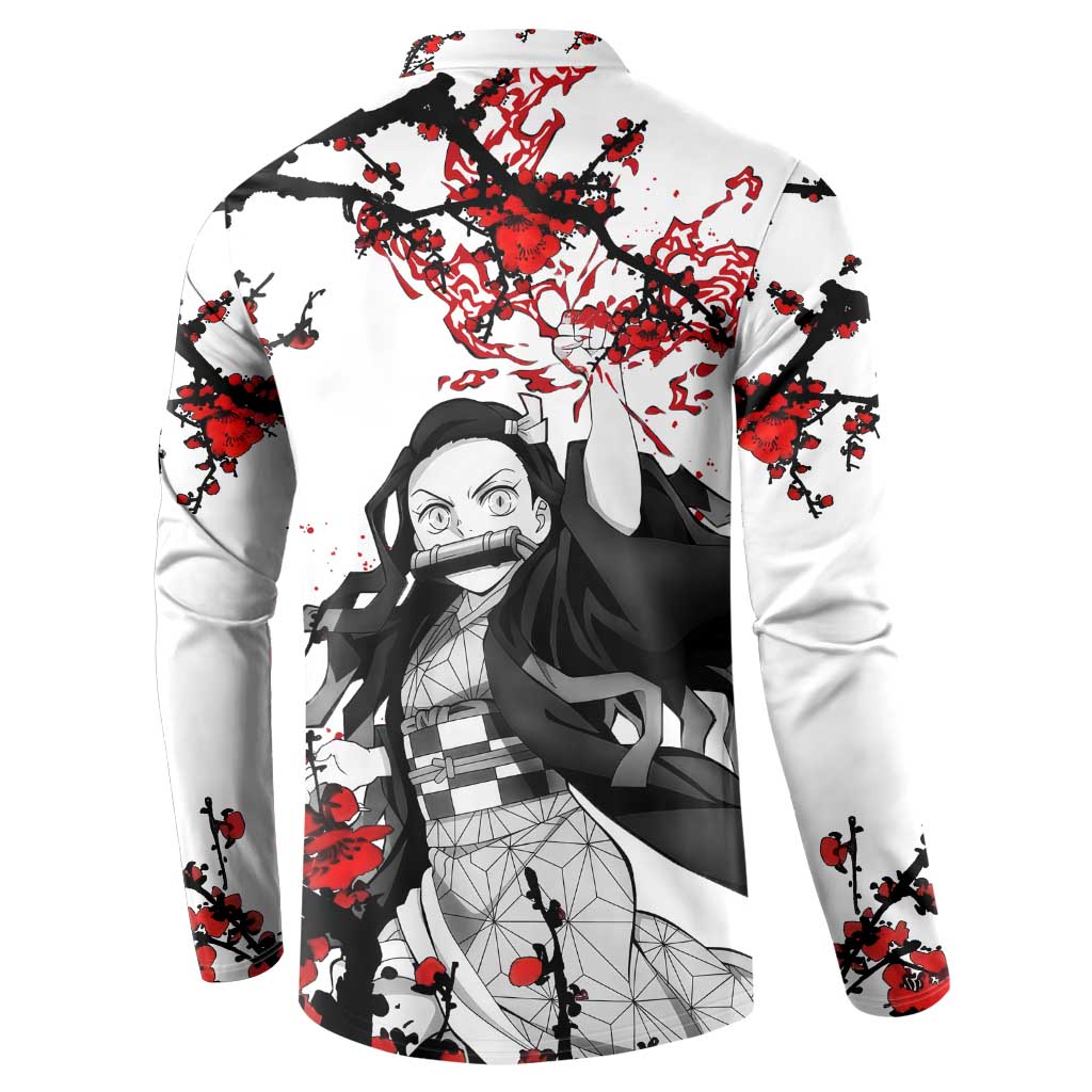 Nezuko Kamado - Demon Slayer Button Sweatshirt Anime Japan Style